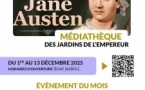 Exposition et table thématique sur Jane Austen - Médiathèque des Jardins de l’Empereur - Aiacciu