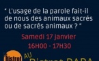 Le Café-Philo d'Aiacciu avec Aurélius : "L’usage de la parole fait-il de nous des animaux sacrés ou de sacrés animaux ?" - Bistrot Papa - Aiacciu