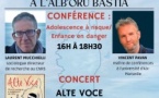 Corse Humanis : Conférence "Adolescence à risque / Enfance en danger "avec Laurent Mucchialli et Vincent Pavan suivi du concert d'Alte Voce - Centre Culturel Alb'Oru - Bastia