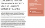 Concert de Mimoria Tramandata : chants corses et sacrés - Église Saint Jean Baptiste - Portivechju