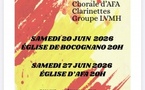 Concert : Chorale d'Afà, Clarinettes et Groupe LVMH - Église - Bucugnà 