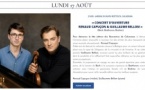 26ème édition du Festival "Les Rencontres de Calenzana" / Concert d'ouverture avec Renaud Capuçon et Guillaume Bellom - Jardins de la Chapelle Sainte Restitude - Calinzana 