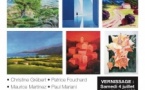Exposition collective peinture & Sculpture des artistes : Christine Grébert, Patrice Fouchard, Maurice Martinez, Paul Mariani, Jacques Basset et Pierre Zuccarelli - Bibliothèque - Coti Chjavari