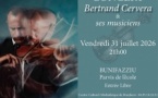 Concert de Bertrand Cervera accompagné par ses musiciens sur le thème des musiques de films - Parvis de l’école - Bunifaziu