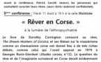 Conférence « Rêver en Corse » à la lumière de l’ethnopsychiatrie, animée par Patrick Cerutti - Salle Maistrale - Marignana