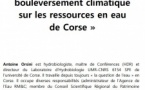 Conférence « Les conséquences du bouleversement climatique sur les ressources en eau de Corse » animée par Antoine Orsini - Salle Maistrale - Marignana