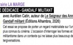 Le Travail autre / Rencontre-dédicace avec Aurelien Catin, auteur de l'essai "Le Seigneur des Anneaux : Gandalf militant" - Librairie la Marge - Aiacciu