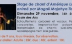 Stage de chant d’Amérique Latine animé par Magali Majahya Tissier - Ecole des Arts - I Prunelli di Fiumorbu