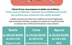 Atelier proposé par L'Aract Corse : “Créer sans se détruire : repenser les conditions de travail des artistes pour préserver leur santé mentale” - Espace A vela - Bastia 
