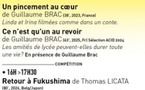 Festival du film Documentaire proposé par CORSICADOC autour du thème ''Jeunesse'' / Projection des films : "Un pincement au cœur" et "Ce n'est qu'un au revoir" en présence du réalisateur Guillaume Brac et "Retour a Fukushima"  - Cinéma Laetitia - Aiacciu