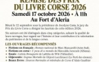 Remise des Prix du Livre Corse 2026 - Fort d'Aleria 