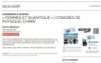 Conférence "Femmes et quantique" par Virginia D’Auria dans la cadre du Congrès de physique-chimie - Centre Culturel Alb'Oru - Bastia