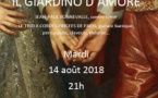 l giardino d’amore Jean-Paul Bonnevalle, contre ténor Le trio à corde pincées de Paris, guitare baroque, percussion, clavecin, théorbe