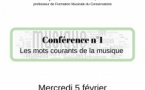 Conférence sur “les mots courants de la musique” - Conservatoire Henri Tomasi / Salle d’Arezzo - Ajaccio