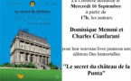 Rencontre Signature avec Dominique Memmi et Charles Cianfarani autour de "Le secret du château de la Punta" - Librairie la Marge - Ajaccio