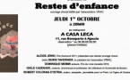 Apéro Rencontre : Présentation de l'ouvrage choral "Restes D'enfance" - Restaurant A Casa Leca - Ajaccio