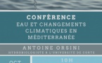 Conférence : Eau et changements climatiques en Méditerranée - Parc de Saleccia - Monticello 