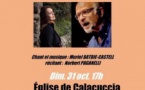 Concert poético-musical "Par tutti i chjassi" par  Muriel Batbie-Castell et Norbert Paganelli - Église - Calacuccia 