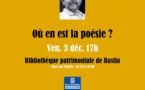 Rencontre avec Jean-Pierre Siméon "Où en est la poésie?" - Bibliothèque patrimoniale Tommaso Prelà - Bastia   