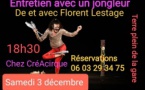 Entretien avec un jongleur de et avec Florent Lestage  - Créacirque Terre-plein de la gare - Ajaccio  