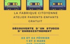 Atelier parents -enfants "Découverte d'un studio d'enregistrement" proposé par "La Fabrique Citoyenne" - L'Isula