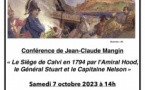 Conférence de Jean-Claude Mangin : « Le Siège de Calvi en 1794 par l'Amiral Hood, le Général Stuart et le Capitaine Nelson » - Centre Social Cardellu - Calvi