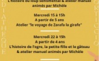 L'histoire du loup sentimental & atelier manuel animés par Michèle - Médiathèque - Purtichju