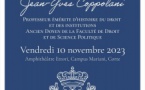 Hommage à Jean-Yves Coppolani, Professeur émérite d'histoire du droit et des institutions et ancien doyen de la Faculté de Droit et de Science Politique  - Campus Mariani / Amphi Ettori - Corti