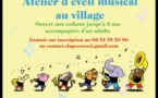 Atelier d'éveil musical proposé par Clape Corse - Salle polyvalente - Piana