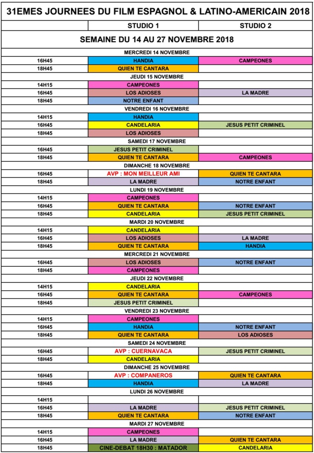 31èmes journées du cinéma espagnol et latino-américain