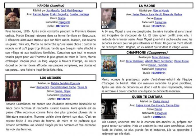 31èmes journées du cinéma espagnol et latino-américain