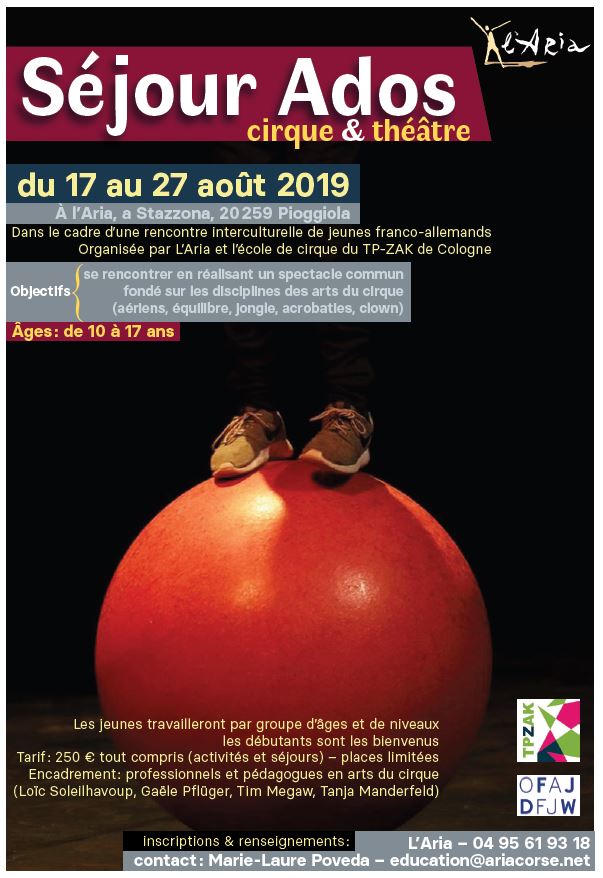Séjour ados, cirque et théâtre Séjour ados, cirque et théâtre