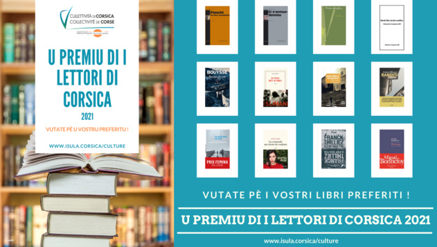PREMIU DI I LETTORI DI CORSICA 2021 / VOTEZ POUR VOTRE LIVRE PRÉFÉRÉ JUSQU’AU 30 OCTOBRE !