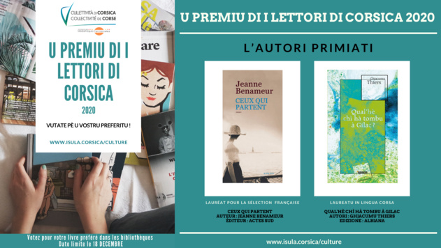 PREMIU DI I LETTORI DI CORSICA 2020 : L'AUTORI PRIMIATI 