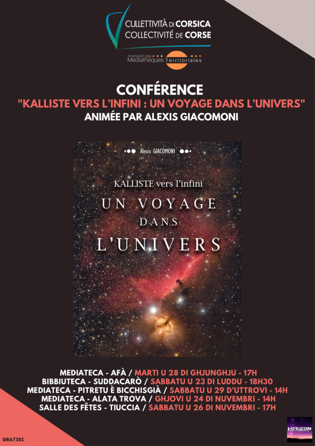 Conférence "Kalliste vers l’infini : un voyage dans l’Univers" animée par Alexis Giacomoni