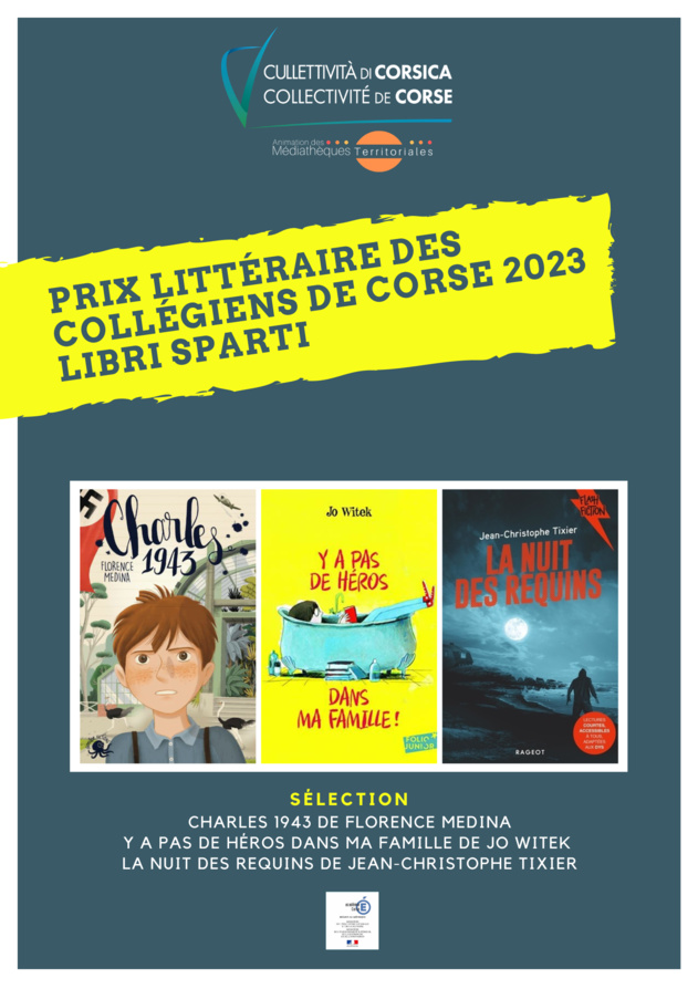 Prix littéraire des collégiens de Corse "Libri Sparti" - Année scolaire 2022/2023 Prix littéraire des collégiens de Corse "Libri Sparti" - Année scolaire 2022/2023