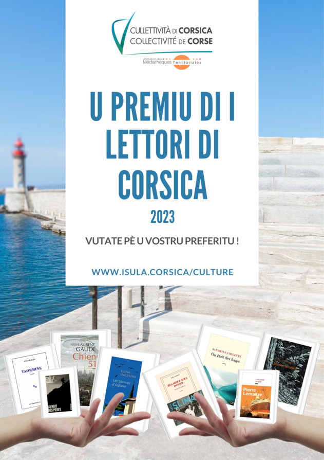 PREMIU DI I LETTORI DI CORSICA 2023 / VOTEZ POUR VOTRE LIVRE PRÉFÉRÉ JUSQU’AU 30 JUIN !