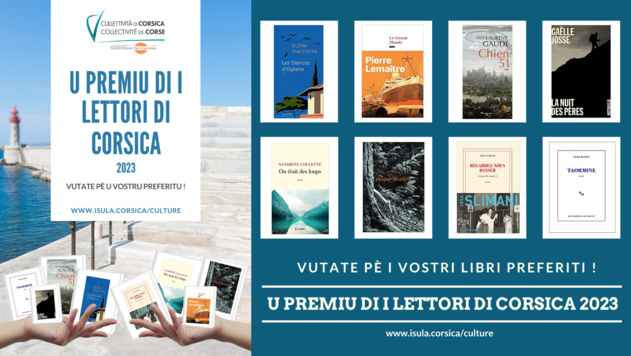 PREMIU DI I LETTORI DI CORSICA 2023 / VOTEZ POUR VOTRE LIVRE PRÉFÉRÉ JUSQU’AU 30 JUIN !