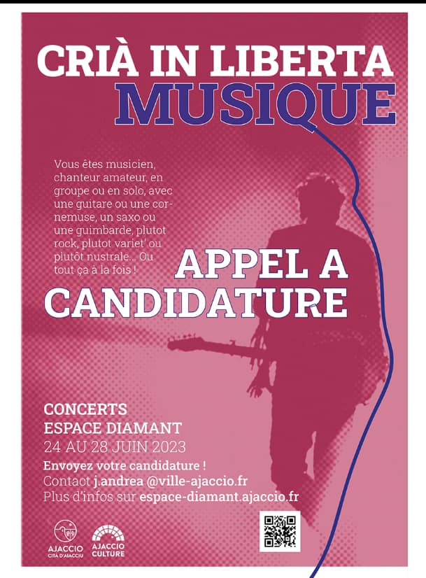 Appel à candidature : Festival de musique "Crià In Libertà" Appel à candidature : Festival de musique "Crià In Libertà"