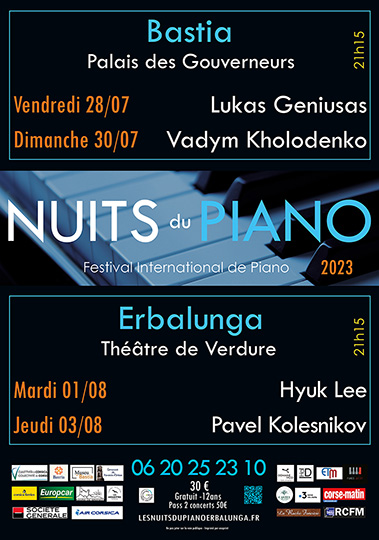 Festival "Nuits du Piano" - Bastia / Erbarlunga Festival "Nuits du Piano" - Bastia / Erbarlunga