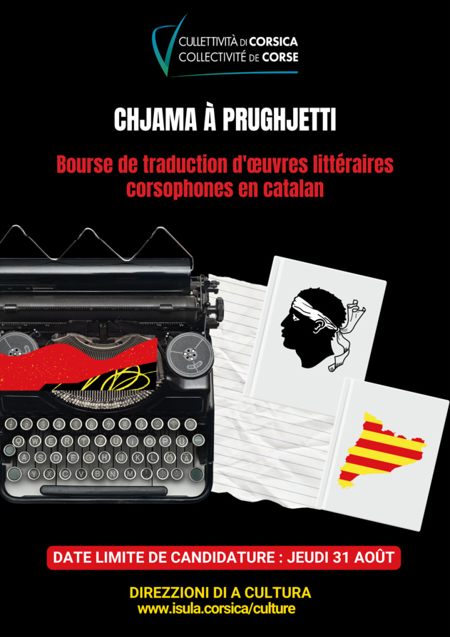 CHJAMA À PRUGHJETTI : Bourse de traduction d'œuvres littéraires corsophones en catalan