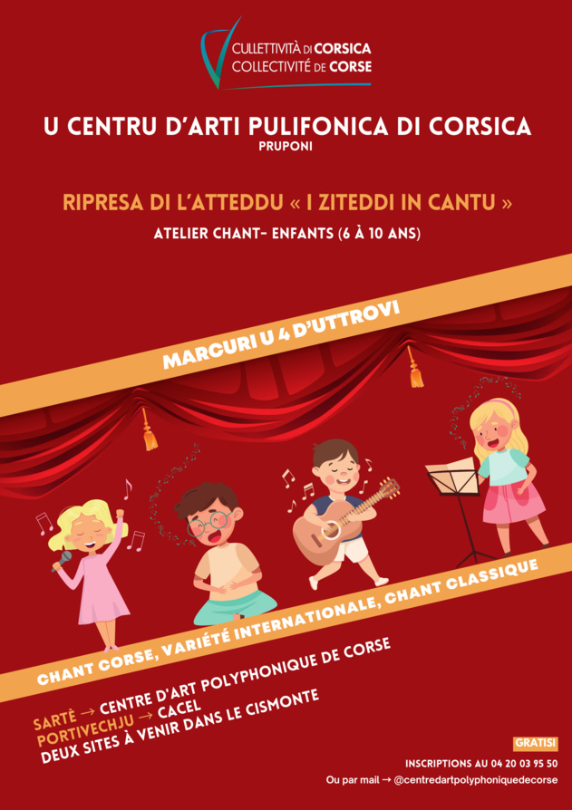 Reprise de l’atelier “I Ziteddi In Cantu” proposé par le Centre d’Art Polyphonique de Corse -  Sartè / Portivechju