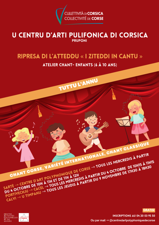 Reprise de l’atelier “I Ziteddi In Cantu” proposé par le Centre d’Art Polyphonique de Corse -  Sartè / Portivechju / Calvi