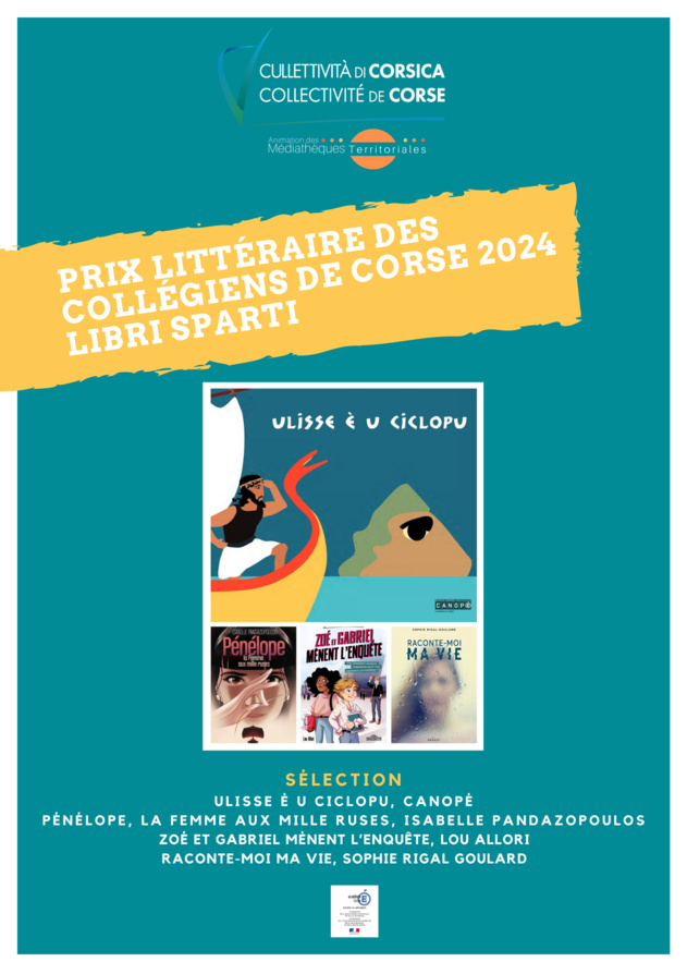Prix littéraire des collégiens de Corse "Libri Sparti" - Année scolaire 2023/2024