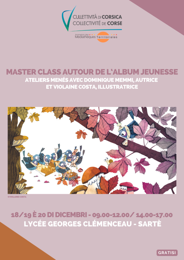 Master Class autour de l’album jeunesse : Ateliers menés avec Dominique Memmi, autrice et Violaine Costa, illustratrice - Classe préparatoire Arts Plastiques Lycée Georges Clémenceau - Sartè