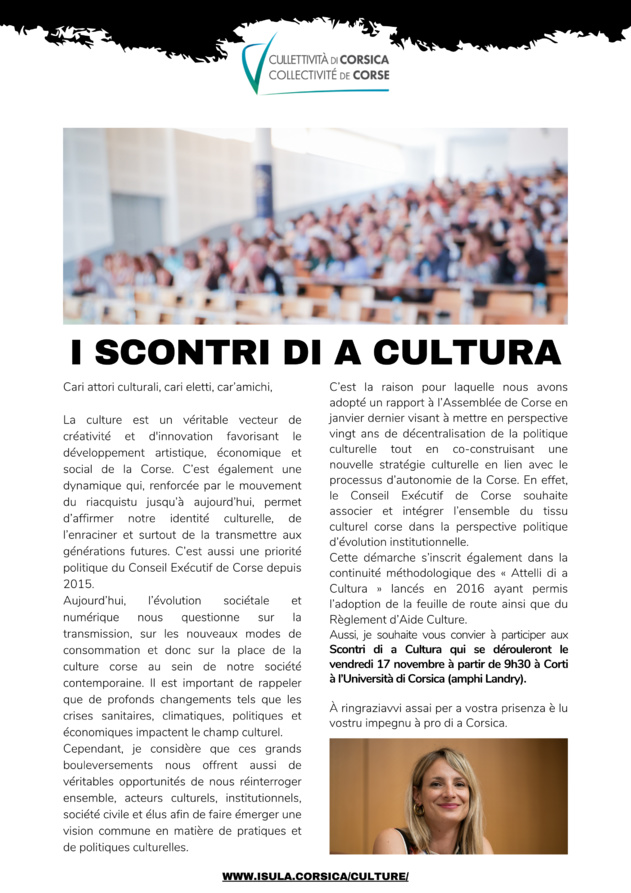 Élus, Acteurs culturels, répondez aux QUESTIONNAIRES proposés dans le cadre de l’étude sur la politique culturelle menée par la Collectivité de Corse