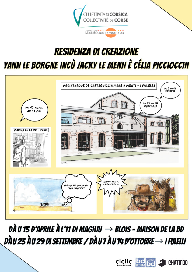 Retour en images sur la Résidence de création de Yann Le Borgne à Blois du 13 avril au 11 mai à la Maison de la BD