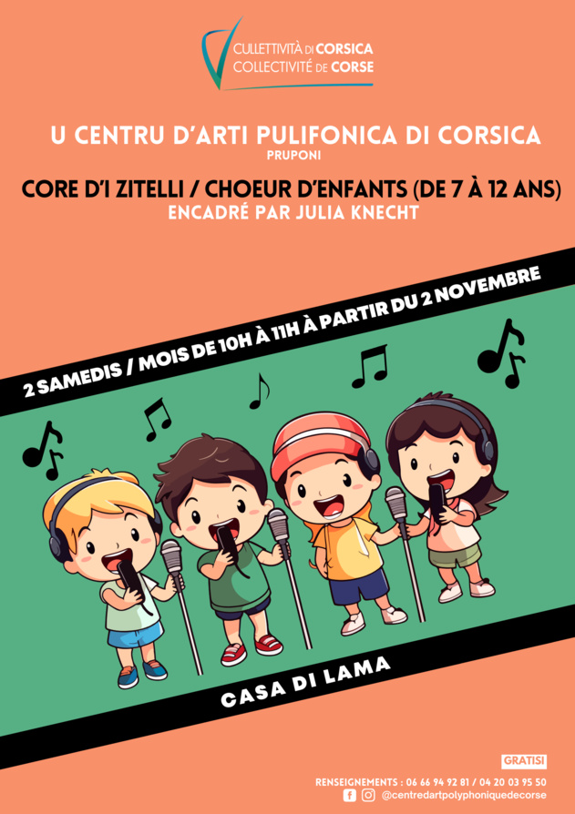 Retour en images sur l'atelier de chant "Core d’i zitelli" proposé par le Centre d'Art Polyphonique de Corse et encadré par Julia Knecht qui s'est déroulé le samedi 23 novembre à Lama Retour en images sur l'atelier de chant "Core d’i zitelli" proposé par le Centre d'Art Polyphonique de Corse et encadré par Julia Knecht qui s'est déroulé le samedi 23 novembre à Lama