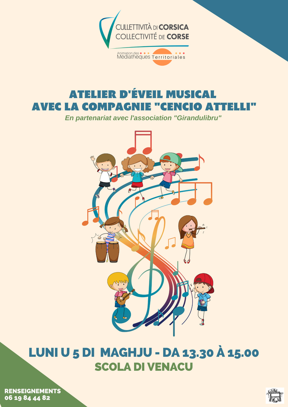 Atelier d'éveil musical avec la compagnie 
