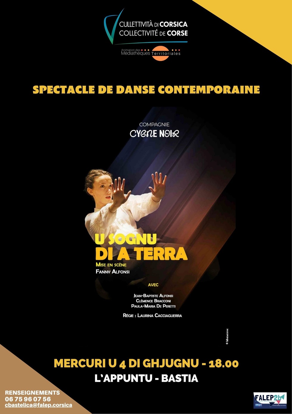 Spectacle de danse contemporaine : "U Sognu di a Terra" par la cie Le cygne noir  - L’Appuntu - Bastia